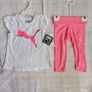 Puma. Size 4 pink and white set..toddlers